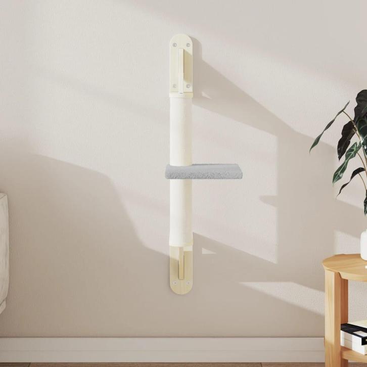 vidaXL Kattenmeubel wandgemonteerd met krabpaal 85,5 cm, Dieren en Toebehoren, Katten-accessoires, Nieuw, Verzenden