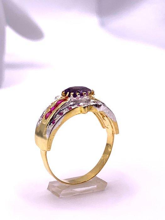Zonder Minimumprijs - Ring - 9 kt. Geel goud, Zilver, Handtassen en Accessoires, Ringen