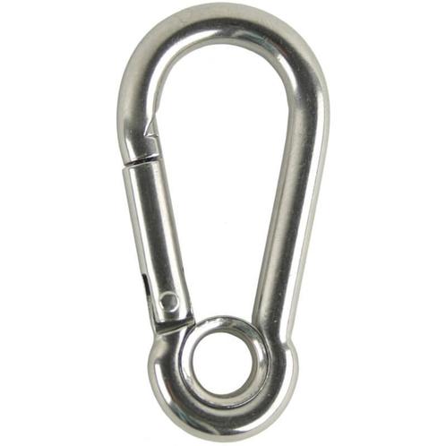 Karabijnhaak met Ring Rvs 50mm, Sports nautiques & Bateaux, Accessoires & Entretien, Enlèvement ou Envoi
