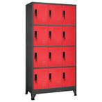 vidaXL Lockerkast 90x45x180 cm staal antracietkleurig en, Huis en Inrichting, Kasten | Overige, Verzenden, Nieuw