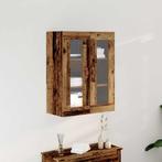 vidaXL Wandkast met Glazen Deuren Oud Hout 69,5x34x90 cm, Verzenden, Nieuw