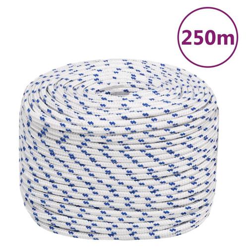 vidaXL Boot touw 8 mm 250 m polypropyleen wit, Doe-het-zelf en Bouw, IJzerwaren en Bevestigingsmiddelen, Nieuw, Verzenden