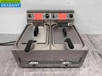 Friteuse double en acier inoxydable 2 x 12 litres 400V, Verzenden