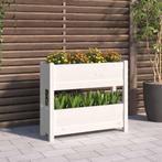 vidaXL Plantenbak 77x25x66 cm massief grenenhout wit, Tuin en Terras, Verzenden, Nieuw