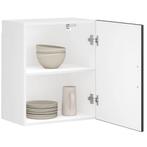 vidaXL Keukenwandkast Porto bewerkt hout zwart, Huis en Inrichting, Kasten | Overige, Verzenden, Nieuw