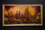 Nederlandse school (XX) - Grande battaglia navale - XL, Antiek en Kunst
