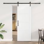 vidaXL Glijdende Deur met Bevestigingsset Wit 78x211 cm, Doe-het-zelf en Bouw, Deuren en Vliegenramen, Verzenden, Nieuw