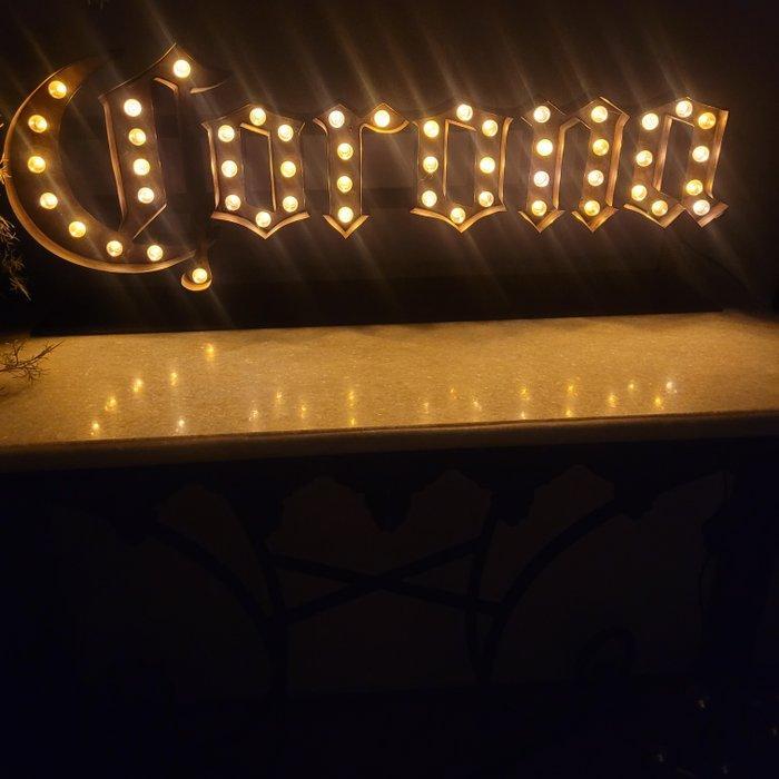 Zeldzame Corona Beer S.A, Lichtreclame, 1980 - Reclamebord -, Antiek en Kunst, Antiek | Wandborden en Tegels