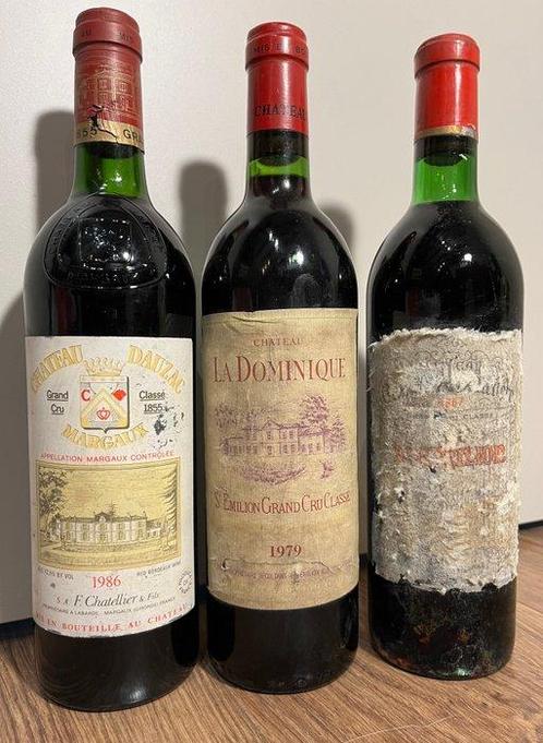 1986 Chateau Dauzac, 1979 Chateau La Dominique & 1967, Verzamelen, Wijnen