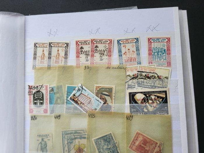 Wereld 1850/1950 - grote avontuurlijke partij in dik, Postzegels en Munten, Postzegels | Amerika