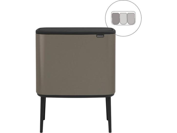 Brabantia Bo Touch Bin - Prullenbak - 3 x 11 liter -, Huis en Inrichting, Woonaccessoires | Prullenbakken, Zo goed als nieuw, Verzenden