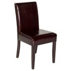 Stoel | MABEL | Kunstleer/Hout | Dark Bordeaux | Wengé, Verzenden, Nieuw in verpakking