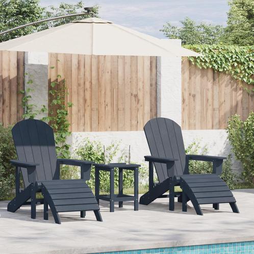 vidaXL Adirondack stoelen met voetensteunen, 2 stuks in, Tuin en Terras, Tuinstoelen, Nieuw, Verzenden