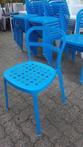Metalen terras stoelen binnen/buiten blauw