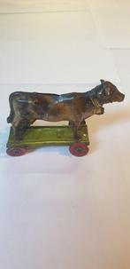 Meier - Jouet en étain - Antique Tin Penny Toy, Cow On, Antiek en Kunst