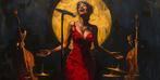 Shayer - Jazz Night - XXL - 100x200cm, Antiek en Kunst, Kunst | Schilderijen | Modern