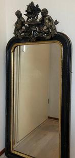 Miroir- Miroir ancien Louis Philipp - Bois, Verre - Broche, Antiek en Kunst