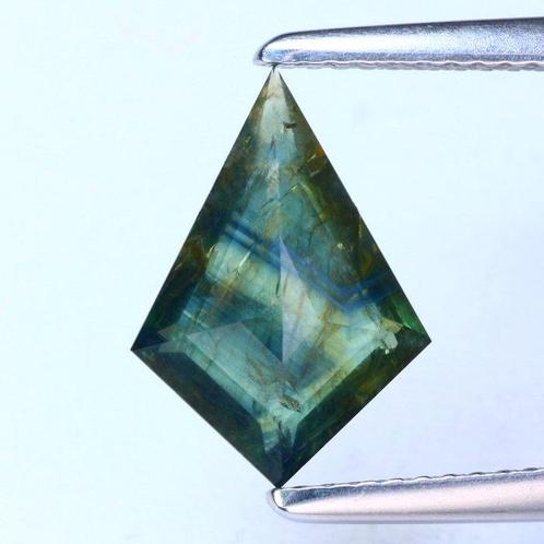 Zonder Minimumprijs Blauw, Groen Saffier - 2.62 ct -, Handtassen en Accessoires, Edelstenen