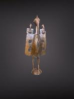 Calao-beeld in brons - Hoornvogel met zijn twee kuikens. -, Antiquités & Art