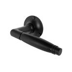 Geveerde deurklinken Deco met ronde rozetten in mat zwart, Ophalen of Verzenden, Klink of Kruk