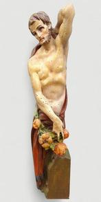Scuola Napoletana - sculptuur, Lignea Policroma (70cm) San, Antiek en Kunst