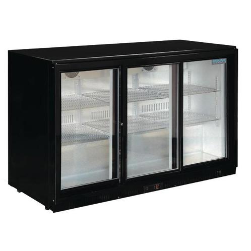 Polar G-serie 3-deurs barkoeling met schuifdeuren zwart 330, Zakelijke goederen, Horeca | Keukenapparatuur, Nieuw in verpakking