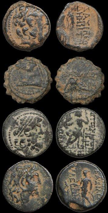 Seleucidische Rijk Lot of 4 Coins incl: Demetrios I,, Postzegels en Munten, Munten | Europa | Niet-Euromunten