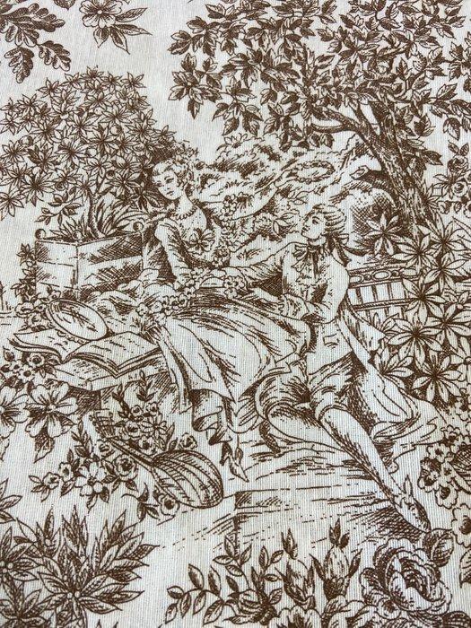 Prestigieuze en exclusieve toile de Jouy-stof met dubbele, Antiquités & Art, Tapis & Textile
