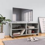 vidaXL Meuble TV avec roulettes Gris béton 90x35x35 cm, Maison & Meubles, Armoires | Mobilier de télévision, Neuf, Verzenden