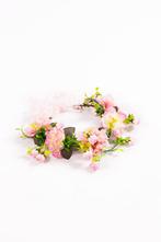 Grote Bloemenkrans Haar Lichtroze Roze Bloemen Haarband Diad, Kleding | Dames, Ophalen of Verzenden, Nieuw