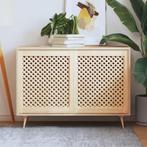 vidaXL Kastdeuren met latwerk 2 st 59,5x69 cm massief, Verzenden, Nieuw