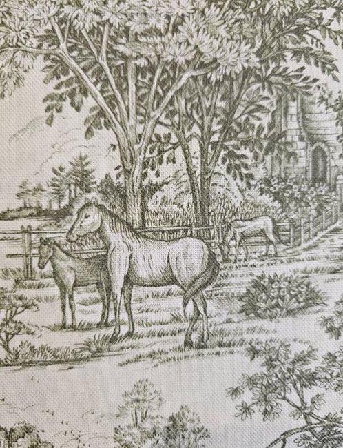 Originele Toile de Jouy stof Country-600x140cm -, Antiek en Kunst, Curiosa en Brocante