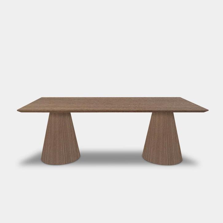 Tafel Rechthoekig Eikenhout  Kegelpoot  140x90, Huis en Inrichting, Tafels | Eettafels