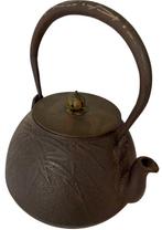 Antieke Japanse gietijzeren theepot uit de Meiji-periode -