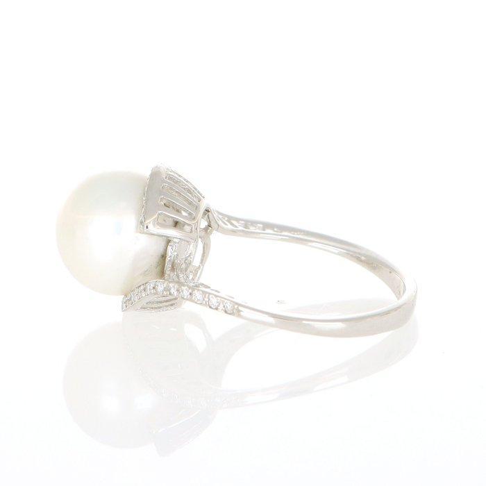 Zonder Minimumprijs - Ring - 18 karaat Witgoud Diamant, Handtassen en Accessoires, Ringen