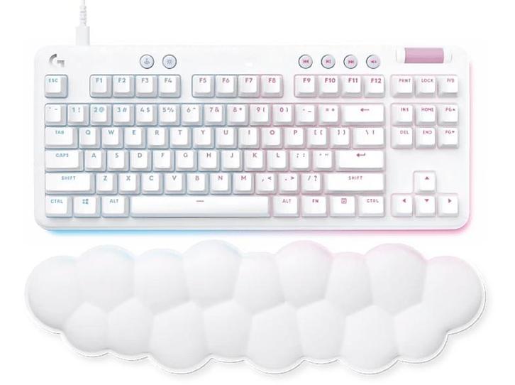 Logitech - Gaming toetsenbord - Azerty - Wit, Computers en Software, Toetsenborden, Bedraad, Azerty, Nieuw, Verzenden