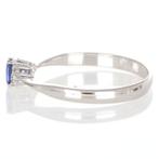 Zonder Minimumprijs - Ring - 18 karaat Witgoud Saffier -, Nieuw