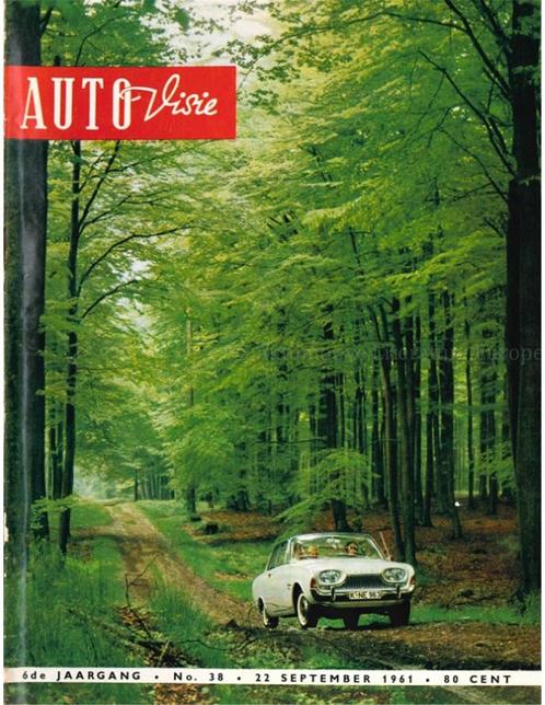 1961 AUTOVISIE MAGAZINE 38 NEDERLANDS, Livres, Autos | Brochures & Magazines, Enlèvement ou Envoi