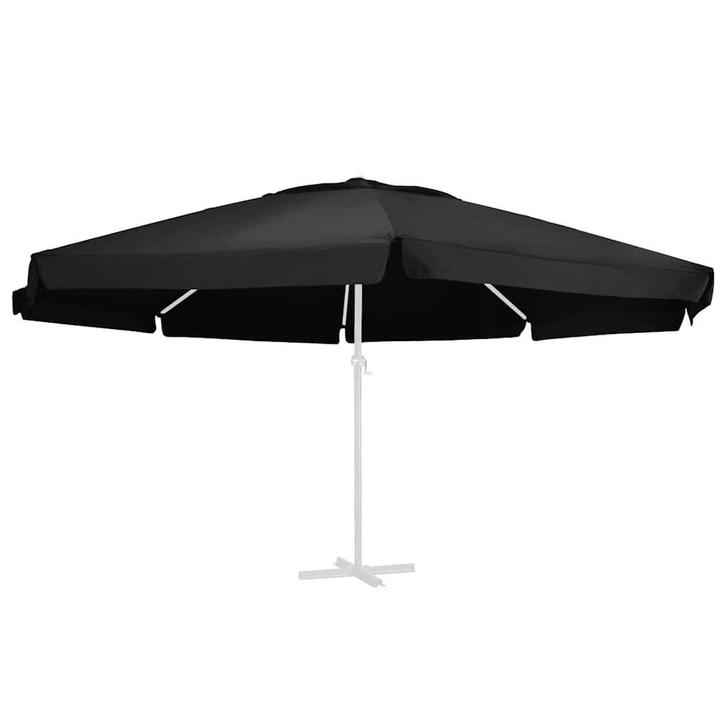 600cm Parasol Doek Zwart | Tweede Kansje | OP = OP, Tuin en Terras, Overige Tuin en Terras, Nieuw, Verzenden