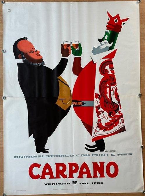 Armando Testa - Armando Testa - poster pubblicitario-, Antiek en Kunst, Kunst | Tekeningen en Fotografie