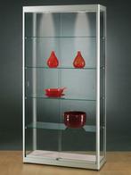 *TIP*  Luxe vitrinekast aluminium 100 cm met schuifdeuren f, Ophalen of Verzenden