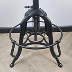 Tabouret - Manivelle - réglable en hauteur - Cuir, Métal