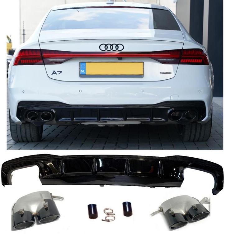 Diffuser | Audi | A7 2018- (C8) | alleen s-line| S7-look, Autos : Divers, Tuning & Styling, Envoi
