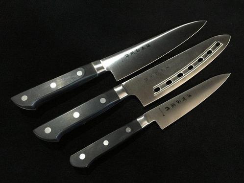 MASAMUNE / Set of 3 /  GYUTO  PETTY - Keukenmes -, Antiek en Kunst, Antiek | Keukengerei