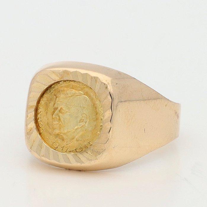 Ring - 18 karaat Geel goud, Handtassen en Accessoires, Ringen