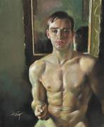 Domingo Alvarez Gomez (1942) - Retrato masculino, Antiek en Kunst