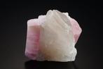 Roze Toermalijn in Kwarts Zeldzame Mawi-schat uit, Verzamelen, Mineralen en Fossielen