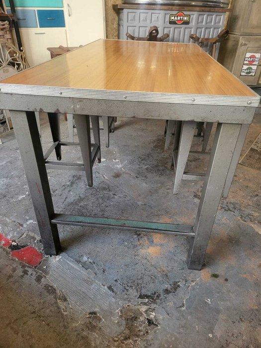 Eettafel (7) - IJzer - Industrieel tafel met opbergbare, Antiek en Kunst, Curiosa en Brocante