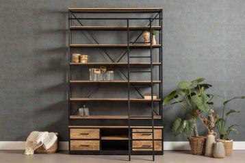 Boekenkast Mangohout Marvin 160x245 cm beschikbaar voor biedingen
