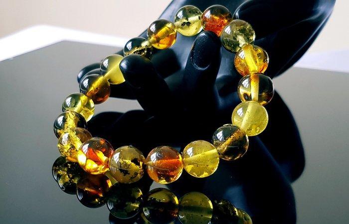 Amber Natuurlijk Baltisch amberarmbandje - Ronde bal, Verzamelen, Mineralen en Fossielen